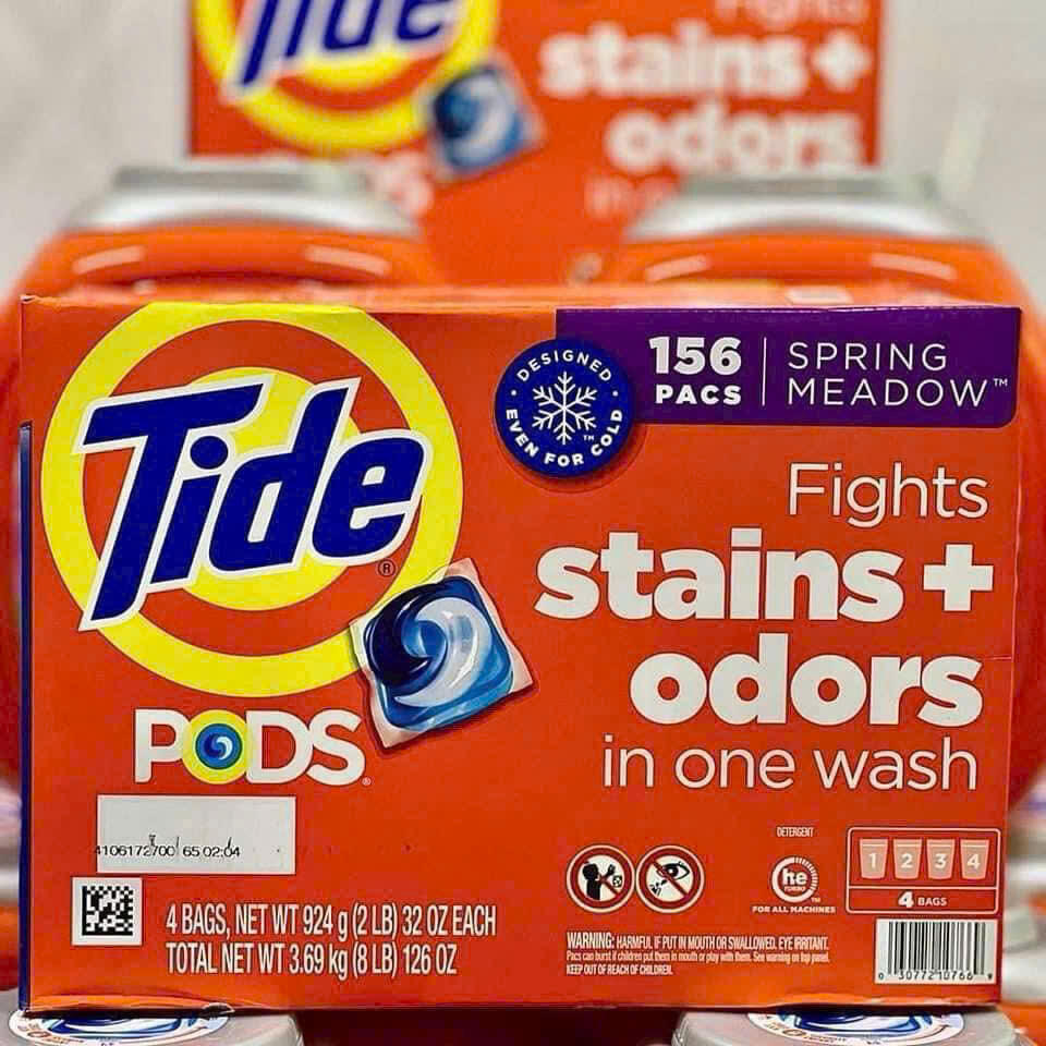 Viên giặt Tide Pods Spring Meadow 3.88kg (156 viên)