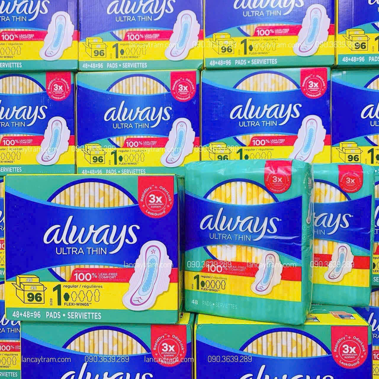 Băng Vệ Sinh siêu mỏng cánh Always Mỹ