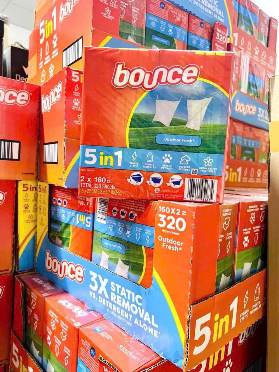 🌸 Giấy Thơm Quần Áo Bounce Mỹ 5in1